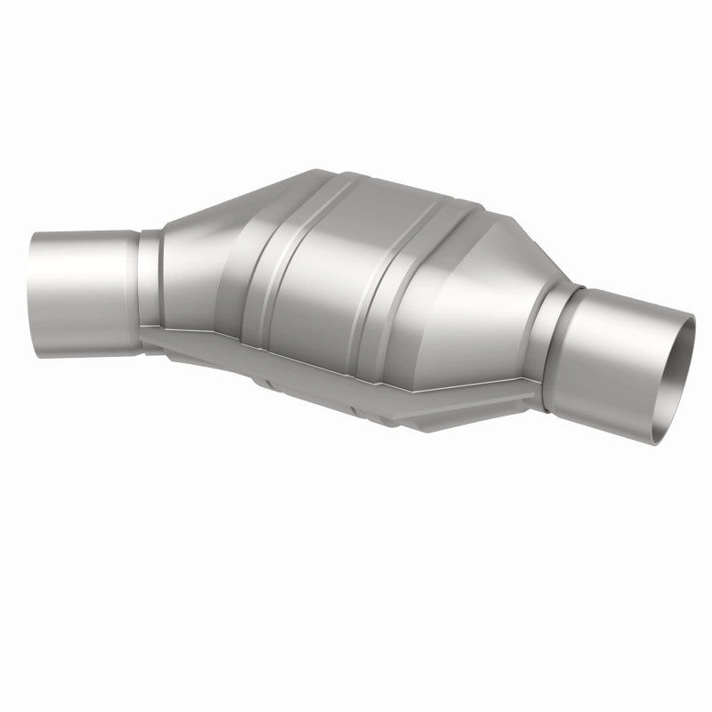 MagnaFlow Universal Catalytic Converter 2in Inlet/Outlet Angled Offset/Center Oval (California)