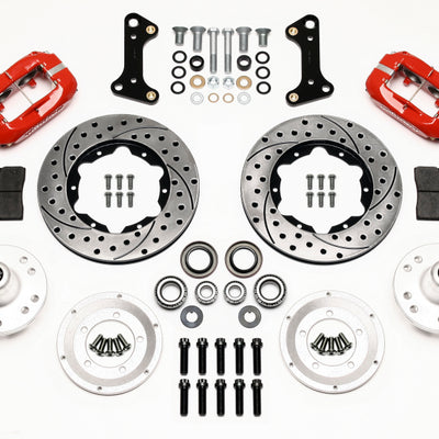 Wilwood Forged Dynalite Front Kit 11.00in Drill-Red 67-69 Camaro 64-72 Nova Chevelle