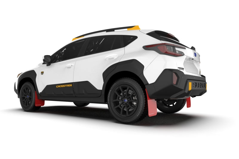Rally Armor 24-26 Subaru Crosstrek (Wilderness Only) Red UR Mud Flap W/Black Logo - No Drilling Req