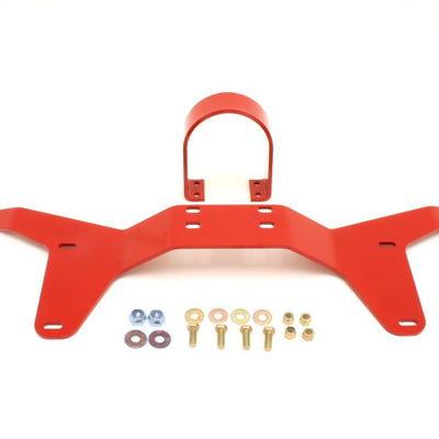 BMR 05-14 S197 Mustang Rear Tunnel Brace w/ Rear Driveshaft Safety Loop - Red
