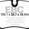 EBC 13+ Jaguar F-Type (Cast Iron Rotors Only) 3.0 Supercharged (340) Redstuff Rear Brake Pads