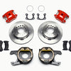 Wilwood D154 P/S Park Brake Kit Red Small Ford 2.50in Offset