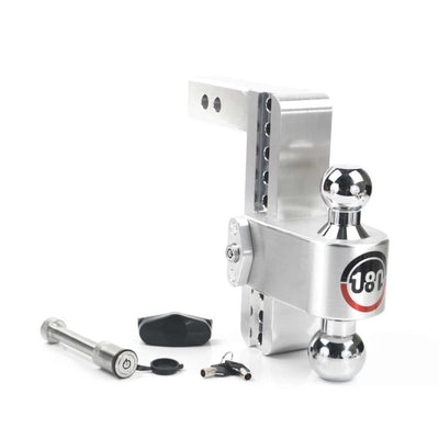 Weigh Safe 180 Hitch 8in Drop Hitch & 2in Shank (10K/12.5K GTWR) w/WS05 - Aluminum