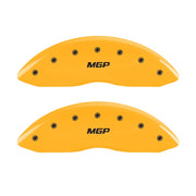 MGP Front set 2 Caliper Covers Engraved Front MGP Yellow finish black ch