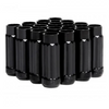 BLOX Racing 12-Sided P17 Tuner Lug Nuts 12x1.25 - Black Steel - Set of 16