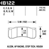 Hawk StopTech ST-60 Caliper Performance Ceramic Street Brake Pads