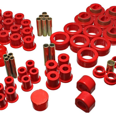 Energy Suspension 81-87 Chevy/GMC 4WD (W/ Stock Front Springs) Red Hyper-flex Master Bushing Set