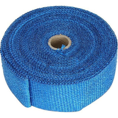 Torque Solution Fiberglass Exhaust Wrap Universal 2inx100ft - Blue