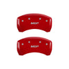 MGP Rear set 2 Caliper Covers Engraved Rear MGP Red finish silver ch