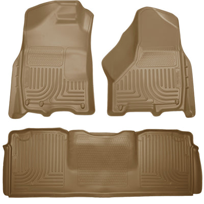 Husky Liners 10-12 Dodge Ram 2500/3500 Mega Cab WeatherBeater Combo Tan Floor Liners