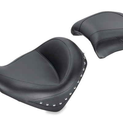 Mustang 10-21 Honda VT1300CX Fury Wide Touring Solo Seat w/Studs - Black