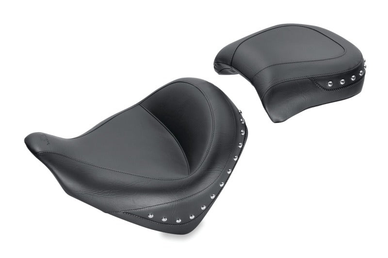 Mustang 10-21 Honda VT1300CX Fury Wide Touring Solo Seat w/Studs - Black