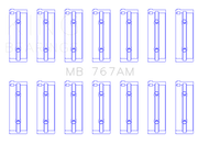 King Engine Bearings Toyota 2M/4M/5ME/5MGE/7MGE/7MGTE (Size +0.5) Main Bearing Set