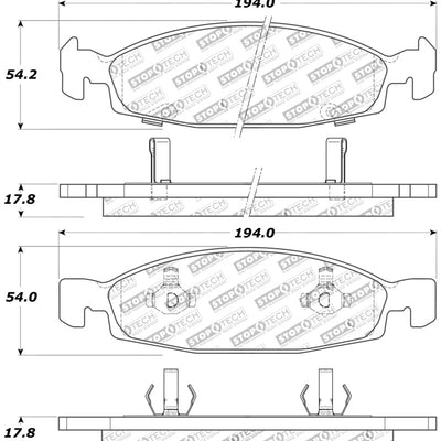 StopTech Sport Brake Pads w/Shims and Hardware - Front