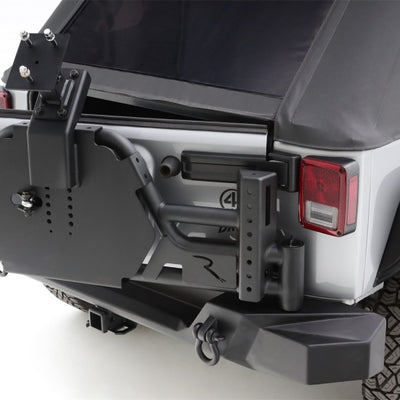 Rampage 07-18 Jeep Wrangler JK (Incl. Unlimited) Trail Guard Tire Carrier - Black