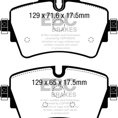 EBC 14+ Mini Hardtop 2.0 Turbo Cooper S Redstuff Front Brake Pads