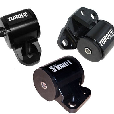 Torque Solution 3pc Billet Engine Mount Kit (2bolt): 92-95 Honda Civic/94-01 Integra/93-97 Del Sol
