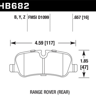 Hawk 05-09 Range Rover LR3 D1099 LTS Street Rear Brake Pads