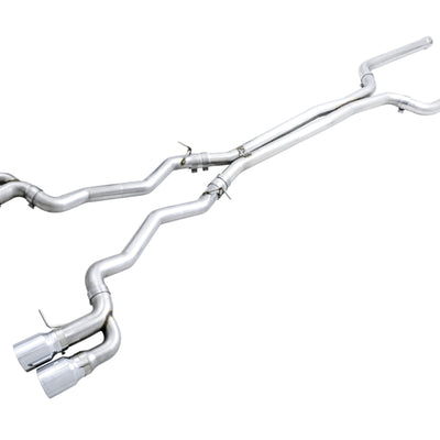 AWE Tuning 18-19 BMW M5 (F90) 4.4T AWD Cat-back Exhaust - Track Edition (Chrome Silver Tips)