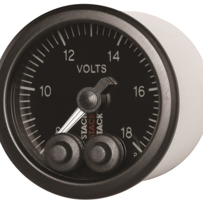 Autometer Stack 52mm 8-18V Pro-Control Battery Voltage Gauge -Black