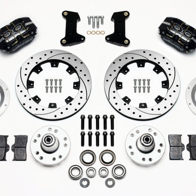 Wilwood Dynapro Dust-Boot Front Kit 12.19in Drilled 74-80 Pinto/Mustang II Disc Spindle only