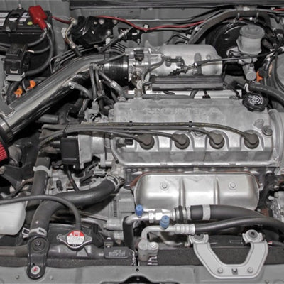 Spectre 92-00 Honda Civic L4-1.6L F/I Air Intake Kit - Polished w/Red Filter