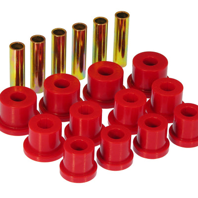 Prothane 81-87 GM Rear Spring & Shackle Bushings (w/ 1 3/8in Bushings) - Red