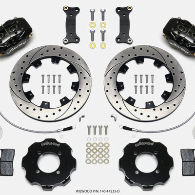 Wilwood Forged Dynalite Front Hat Kit 12.19in Drilled 2016-Up Mazda MX5 Miata w/ Lines