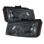 xTune Chevy Silverado 1500/2500/3500 03-06 Crystal Headlights Smoke HD-JH-CSIL03-SM-AM