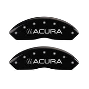 MGP 4 Caliper Covers Engraved Front & Rear Acura Black finish silver ch