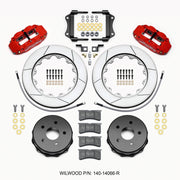 Wilwood Narrow Superlite 4R Rear Kit 14.00in Red 2007-up Jeep JK w/Lines