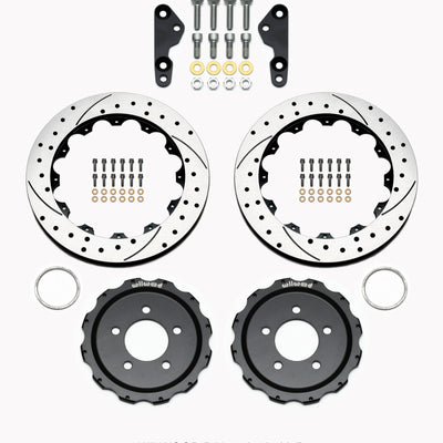 Wilwood Pro-Matrix Rear Kit Drilled 05-12 Mustang GT (2pc Hat/Rtr)