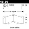 Hawk 65-82 Chevrolet Corvette Blue 9012 Race Front/Rear Brake Pads