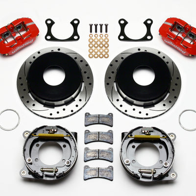 Wilwood Dynapro Low-Profile 11.00in P-Brake Kit Drill-Red Big Ford 2.36in Offset Currie