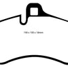 EBC 01-03 Porsche 911 (996) (Cast Iron Rotor only) 3.6 Twin Turbo GT2 Bluestuff Front Brake Pads