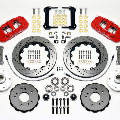 Wilwood AERO6 Front Truck Kit 14.25in Drill Red 97-03 Ford F150