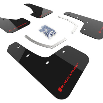 Rally Armor 18-25 Subaru Ascent Black UR Mud Flap w/Red Logo