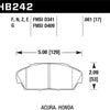 Hawk 92-93 Honda Civic EX 1.6L / Acura Integra GS/LS/RS 1.8L HPS 5.0 Street Brake Pads - Front