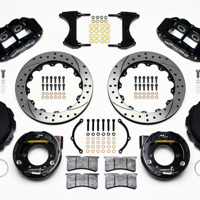 Wilwood Narrow Superlite 4R Rear P-Brk Kit 12.88in Drilled 2005-2014 Mustang