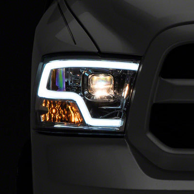 Raxiom 09-18 Dodge RAM 1500 Non-Projector LED Halo Headlights- Chrome Housing (Clear Lens)