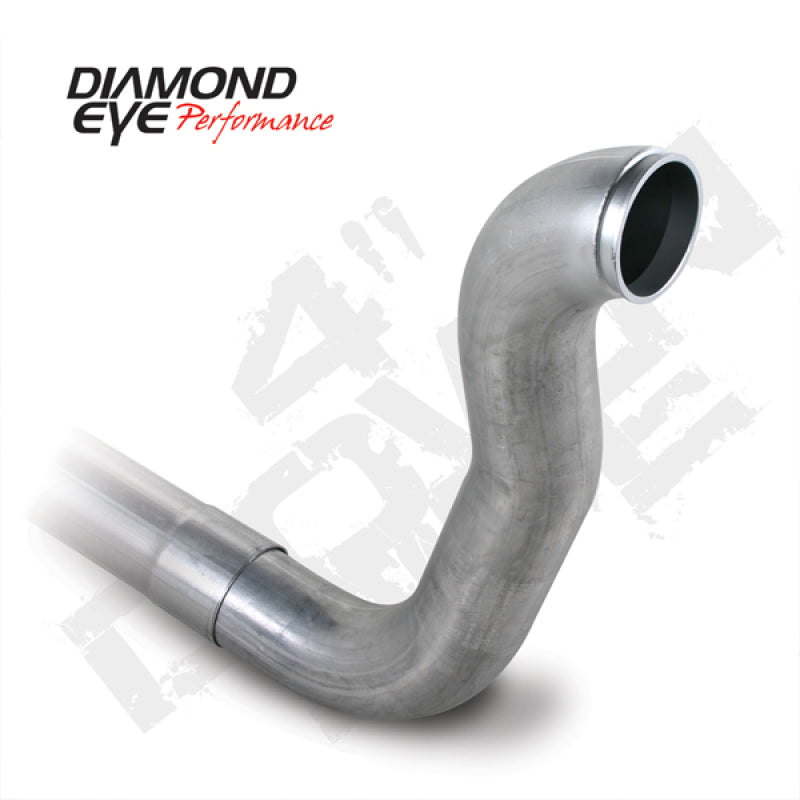 Diamond Eye Downpipe 4in TB Single W/ HX40 FLANGE AL DODGE 5.9L 2500/3500 89-93 4X4 ONLY