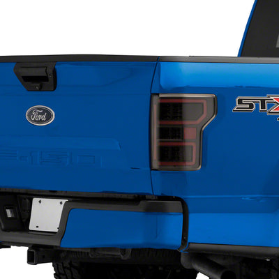 Raxiom 18-20 Ford F-150 Axial Series LED Tail Lights w/ SEQL Turn Signals- Blk Housing (Clear Lens)