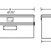 Tradesman Aluminum Flush Mount Truck Tool Box Full/Wide (48in.) - Black