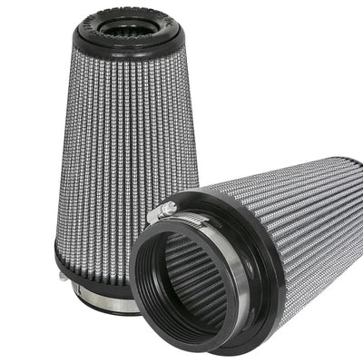 aFe Magnum FLOW Pro DRY S Replacement Air Filter (Pair) F-3.5in. / B-5in. / T-3.5in. (Inv) / H-8in.