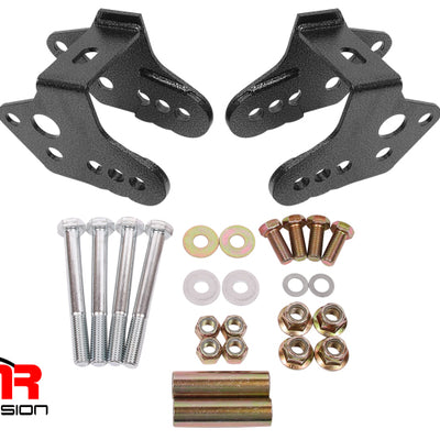 BMR 79-04 Ford Mustang Control Arm Relocation Bracket - Black Hammertone