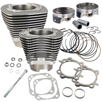 S&S Cycle 07-17 BT 117in Big Bore Cylinder Kit - Stone Gray