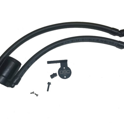 J&L 11-14 Ford F-150/Ford F-150 Raptor 6.2L Passenger Side Oil Separator 3.0 - Black Anodized