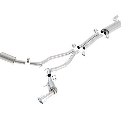 Borla 10-13 Chevy Camaro SS 6.2L V8 Single RoundTip Split Rear Exit S-Type Catback Exhaust
