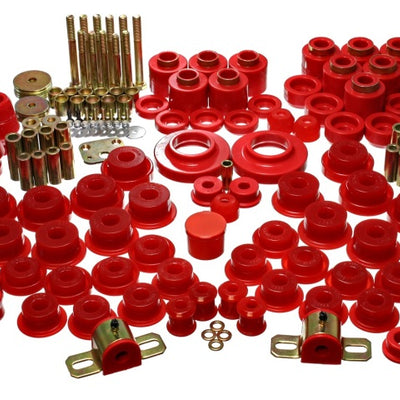 Energy Suspension 97-06 Jeep Wrangler TJ (w/ 1in Body Lift Kit) Red Hyper-Flex Master Bushing Set