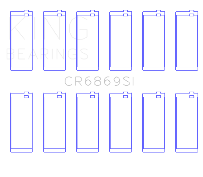 King Engine Bearings Jeep AMC 232CI/242CI/248CI I6 (Size .010) Connecting Rod Bearing Set